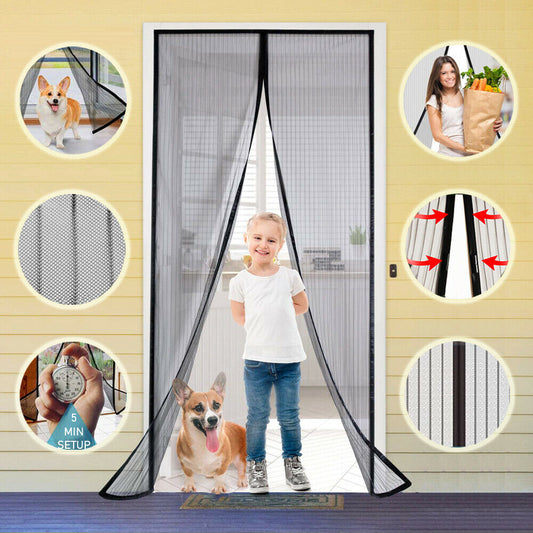 Magnetic Screen Door Retractable Mesh