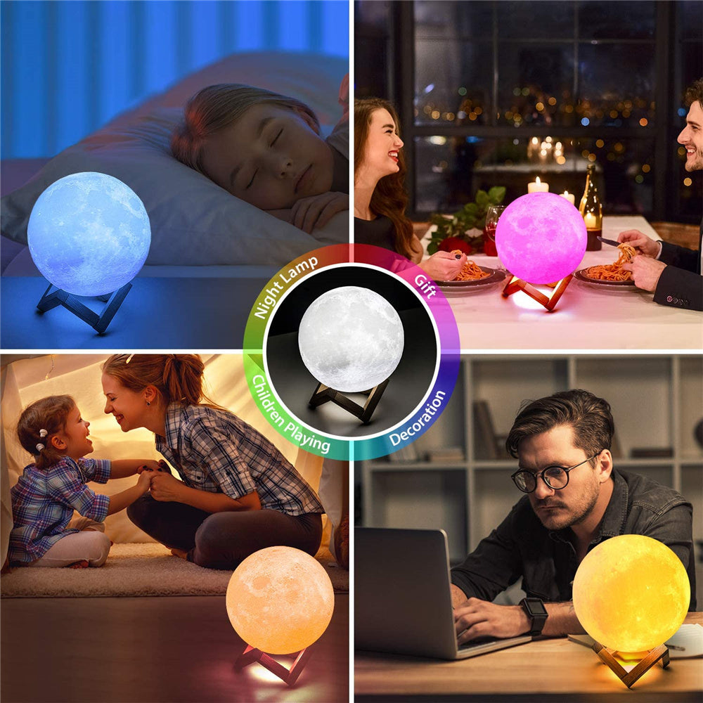 3D LED Night Lights Moon Lamp