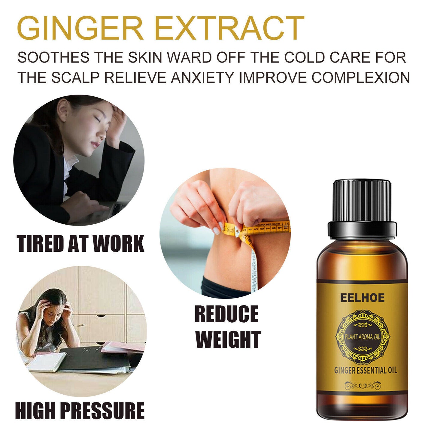 Belly Drainage Ginger Oil Natural Therapy Essential Oils