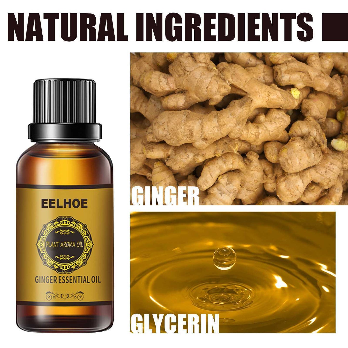 Belly Drainage Ginger Oil Natural Therapy Essential Oils