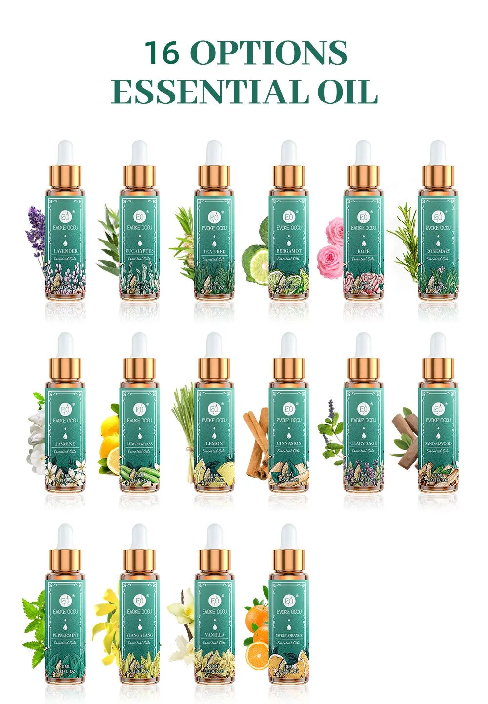 16 Set Pure Essential Oils